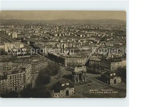 Milano Panorama con L arco della pace Kat. Italien