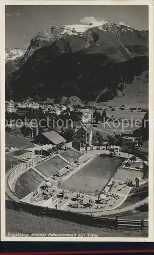 Engelberg OW Alpines Schwimmbad mit Titlis Kat. Engelberg