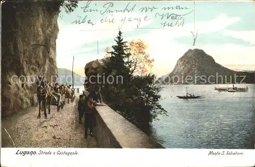 Lago di Lugano Strada a Castagnola Kat. Italien