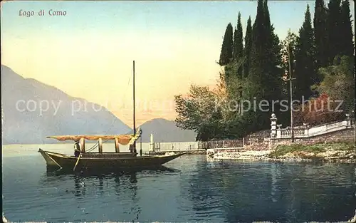 Lago di Como Impressionen Fischerboot Kat. Italien