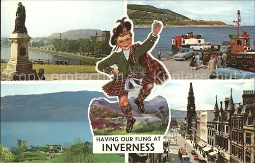Inverness Highland Flora MacDonald Statue Black Isle Urquhart Castle Loch Ness High Street Kat. Highland