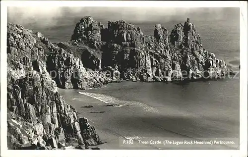 Porthcurno Treen Castle The Logan Rock Headland Felskueste
