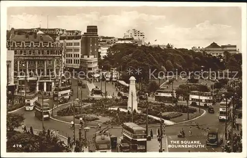 Bournemouth UK The Square Monument Doppeldeckerbus Kat. Bournemouth