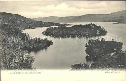 Loch Katrine Panorama Lake Ellen s Isle Valentines Series Kat. United Kingdom