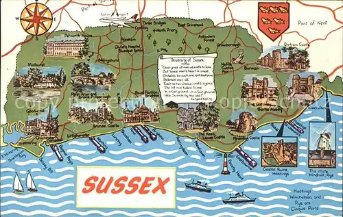 Sussex Scenic Map