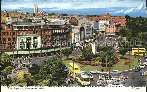 Bournemouth UK The Square Monument Doppeldeckerbus Kat. Bournemouth