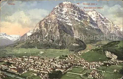 Glarus GL mit Glaernisch und Ruchenglaernisch Kat. Glarus