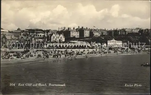 Bournemouth UK East Cliff and Beach Kat. Bournemouth