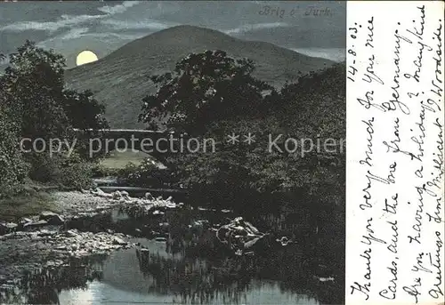 Brig o Turk Landscape River Bridge Valentine s Moonlight Series 187 Kat. Stirling