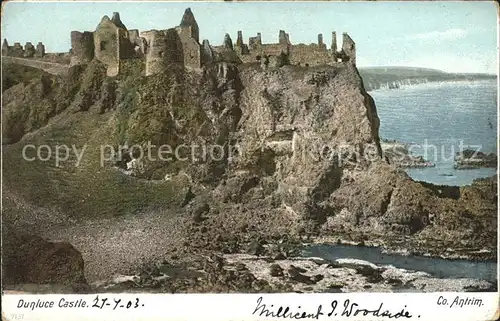 Portrush Dunluce Castle Ruins Coast Kat. Antrim