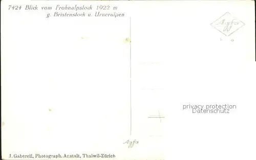 Frohnalpstock SZ mit Bristenstock und Urneralpen Kat. Brunnen