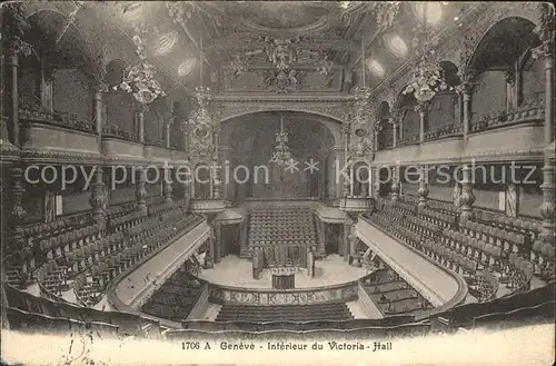 Geneve GE Interieur du Victoria Hall Kat. Geneve