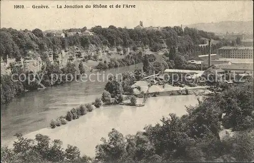 Geneve GE La Jonction du Rhone et de l Arve Kat. Geneve