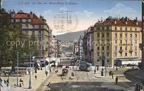 Geneve GE La Rue du Mont Blanc  Kat. Geneve