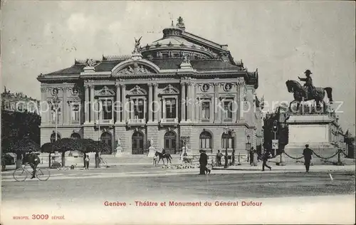 Geneve GE Theatre et Monument du General Dufour Kat. Geneve