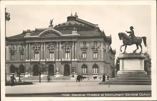 Geneve GE Theatre et Monument General Dufour Kat. Geneve