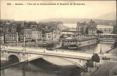 Geneve GE Pont de la Coulouvreniere et Quartier des St Gervais Kat. Geneve