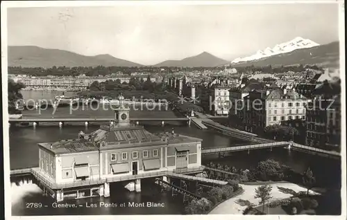 Geneve GE Les Ponts et Mont Blanc Kat. Geneve