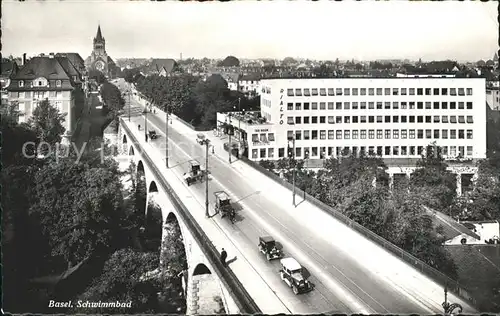 Basel BS Schwimmbad Viadukt Autus Kat. Basel