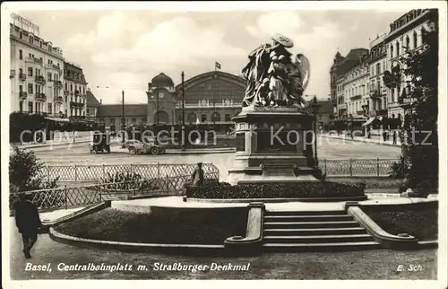 Basel BS Bahnhof Stassburger Denkmal Kat. Basel