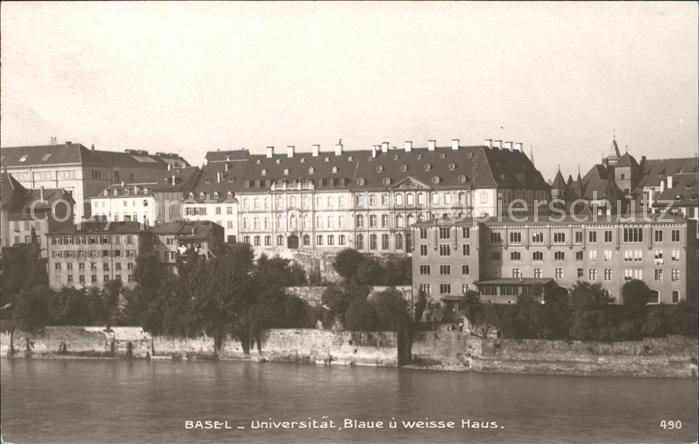 Basel Bs Universitaet Blaue Und Weisse Haus Kat Basel Nr Sv04038