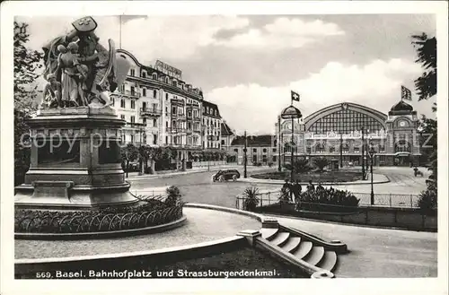 Basel BS Strassburger Denkmal Hauptbahnhof Kat. Basel