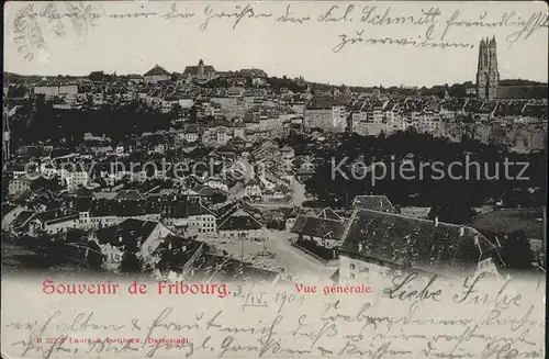 Fribourg FR Vue generale Kat. Fribourg FR