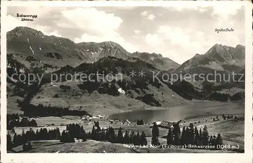 Lac Noir FR mit Kaiseregg und Spitzfluh Kat. Fribourg FR