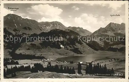 Lac Noir FR mit Kaiseregg und Spitzfluh Kat. Fribourg FR