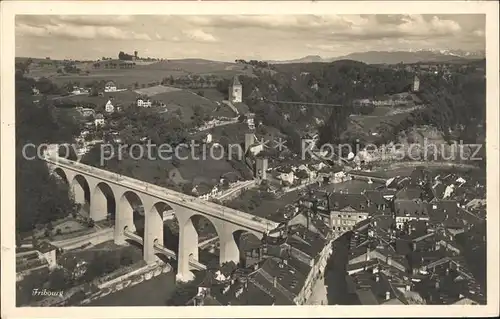 Fribourg FR Panorama Viaduct Kat. Fribourg FR