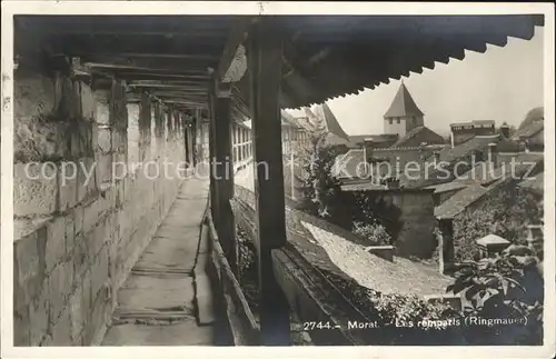 Morat Murten Les remparts Ringmauer Kat. Murten