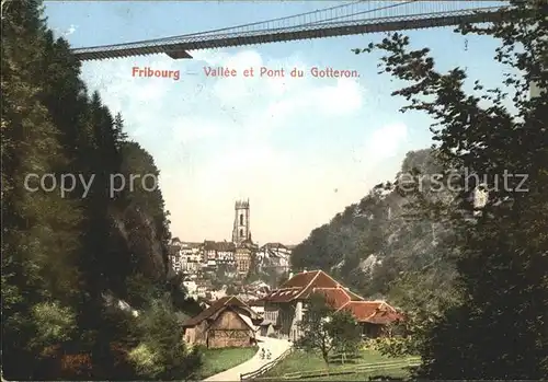 Fribourg FR Vallee et Pont du Gotteron Kat. Fribourg FR