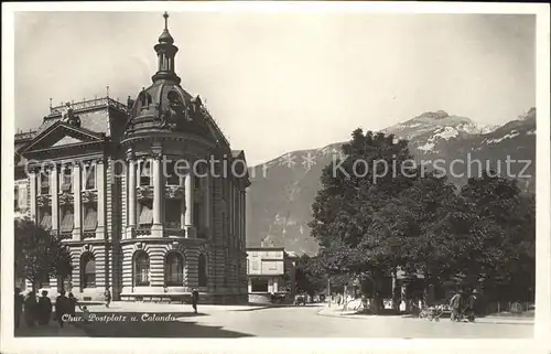 Chur GR Postplatz und Calanda Kat. Chur