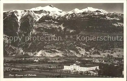 Chur GR Kaserne mit Calanda Kat. Chur
