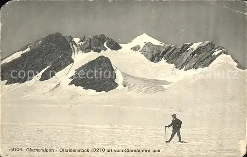 Glarus Kanton Claridenstock vom Claridenfirn Kat. Glarus