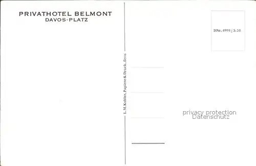 Davos Platz GR Hotel Belmont / Davos /Bz. Praettigau-Davos