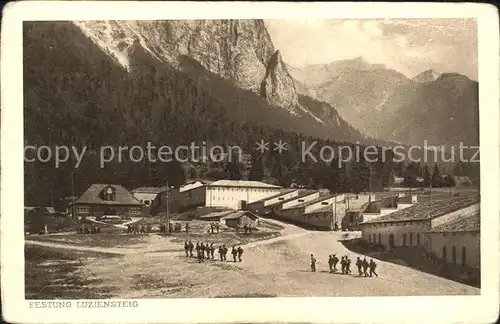 Luziensteig Festung Soldaten Kat. St Luzisteig