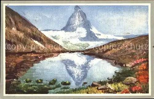 Matterhorn VS Riffelsee Cervin  Kat. Matterhorn