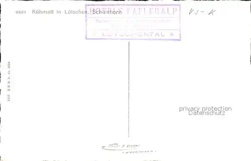 Loetschental Kuehmatt Schienhorn Kat. Kippel