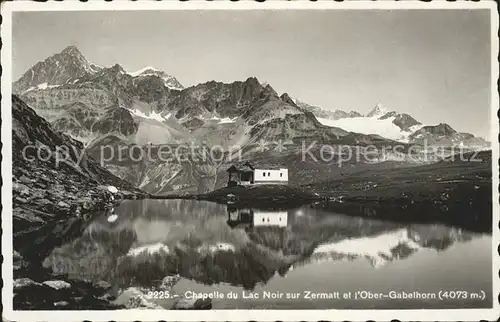 Zermatt VS Chapelle du Lac Noir Ober Gabelhorn Kat. Zermatt