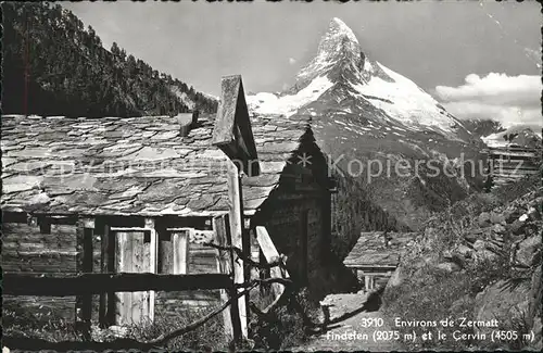 Zermatt VS Environs Findelen et le Cervin Kat. Zermatt