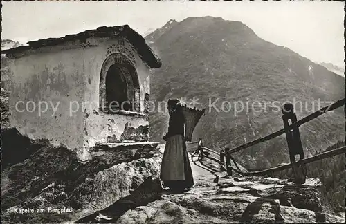 Leukerbad Kapelle Bergpfad Kat. Loeche les Bains