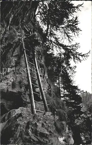 Leukerbad Albinenleitern am Felsenweg Albinen Kat. Loeche les Bains