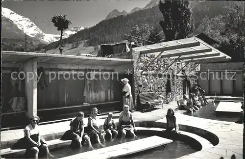 Leukerbad Loeche les Bains Fussbad Gitzifurgge Kat. Loeche les Bains