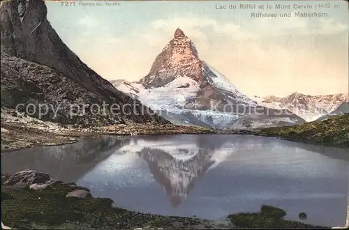 Mont Cervin Lac du Riffel Riffelsee Matterhorn Kat. Matterhorn