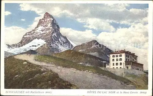 Matterhorn VS Schwarzsee Hotel du Lac Noir Mont Cervin Kat. Matterhorn