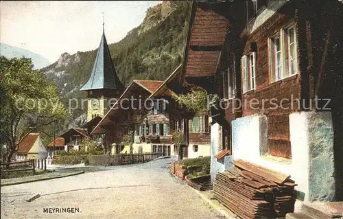 Meiringen Hasliberg Dorfpartie mit Kapelle / Meiringen /Bz. Oberhasli