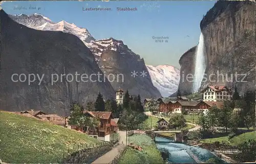 Lauterbrunnen BE Staubbach Jungfrau Grieshorn Kat. Lauterbrunnen