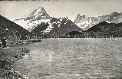 Grindelwald mit Bachalpsee Schreckhorn und Finsteraarhorn Kat. Grindelwald