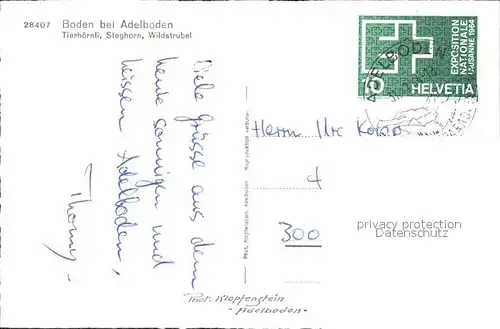 Boden Adelboden mit Tierhoernli Steghorn Wildstrubel / Adelboden /Bz. Frutigen